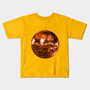 Dazzling Orange Disco Ball Kids T-Shirt